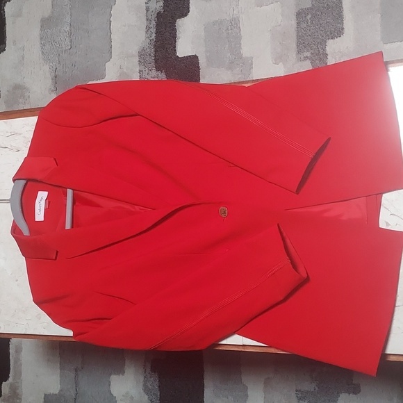Calvin Klein RED Ladies Mid-length blazer- Size 2 - Picture 4 of 7